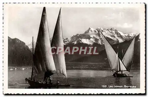 Cartes postales moderne Lac Leman Barques Bateaux