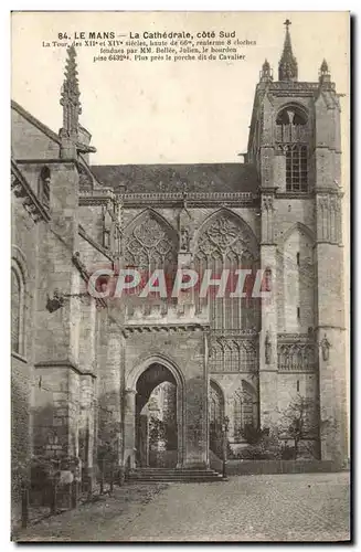 Cartes postales Le Mans La Cathedrale cote Sud La Tour