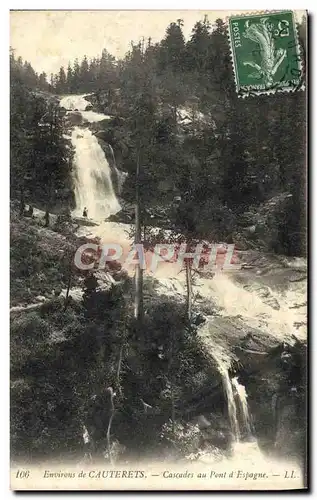 Ansichtskarte AK Environs de Cauterets Cascades au Pont d&#39Espagne