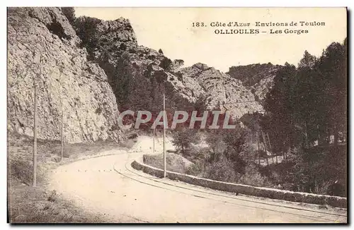 Cartes postales Cote d'Azur Environs De Toulon Ollioules Les Gorges