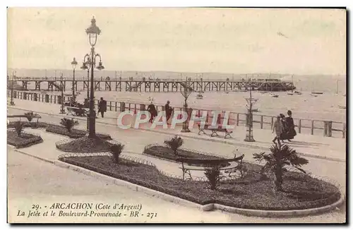 Cartes postales Arcachon La Jetee Boulevard Promenade