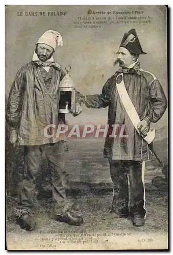 Cartes postales Le Gars De Falaise Arrete De Monssieo l'Mair Folklore