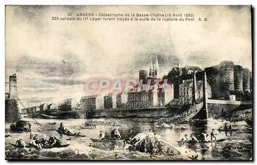 Cartes postales Angers Catastrophe De La Basse Chaine 10 avril 1850