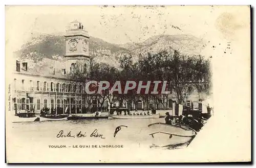 Cartes postales Toulon Le Quai De L'Horloge Bateaux