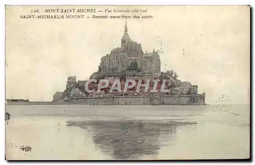 Cartes postales Mont Saint Michel Vue Generale Cote Sud