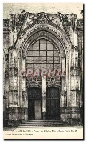 Ansichtskarte AK Mortagne Portail De l&#39Eglise Notre Dame
