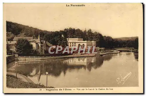 Ansichtskarte AK La Normandie Bagnoles De L&#39Orne Vue Sur Le Lac Et Le Casino Du Lac