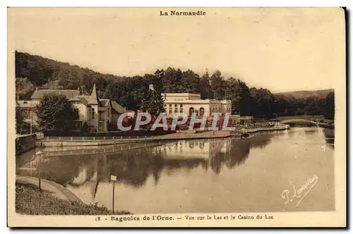 Cartes postales La Normandie Bagnoles De L&#39Orne Vue Sur Le Lac Et Le Casino Du Lac