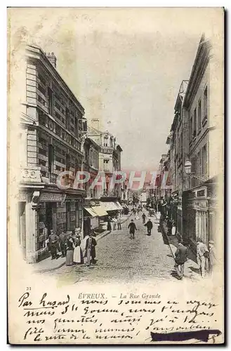 Ansichtskarte AK Evreux La Rue Grande Pharmacie