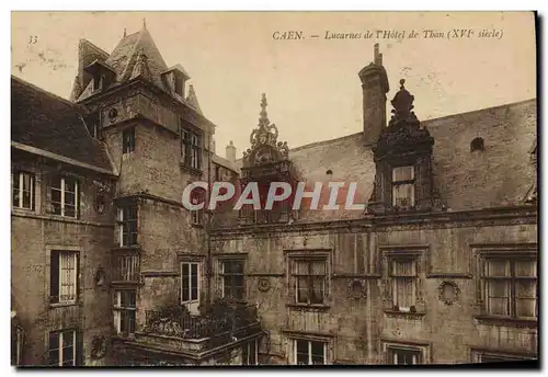 Cartes postales Caen Lucarnes De l&#39Hotel De Than