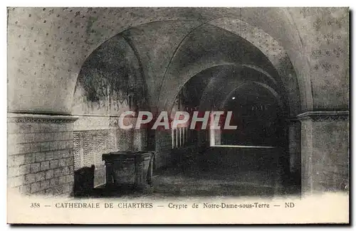 Cartes postales Cathedrale De Chartres Crypte De Notre Dame Sous Terre