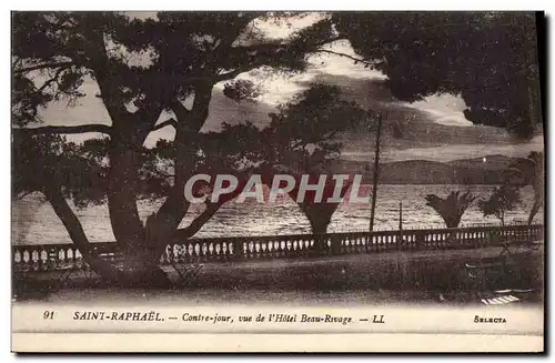 Cartes postales Saint Raphael Contre Jour Vue De l'Hotel Beau Rivage