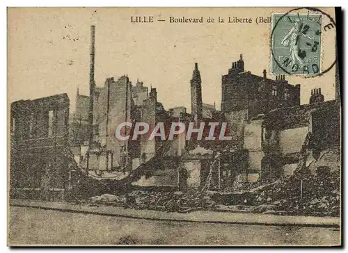 Cartes postales Lille Boulevard De La Liberte Militaria