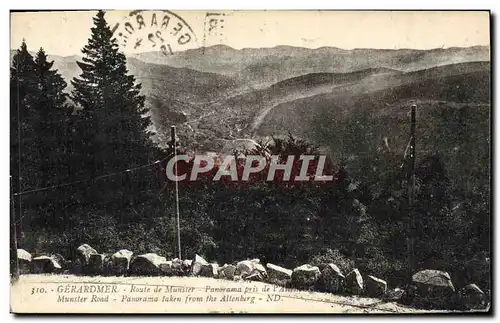 Cartes postales Gerardmer Route De Munster Panorama Pris De l'Altenberg