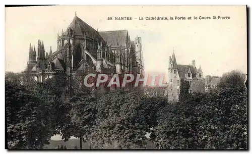 Cartes postales Nantes La Cathedrale La Porte Et Le Cours St Pierre