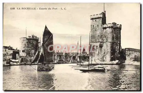 Cartes postales La Rochelle Entree Du Port Bateau