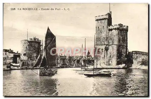 Cartes postales La Rochelle Entree Du Port Bateau