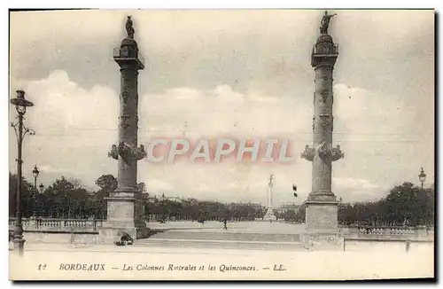 Cartes postales Bordeaux Les Colonnes Restrales E Les Quinconces