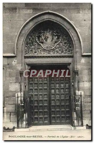 Cartes postales Boulogne Sur Seine Portail De L'Eglise
