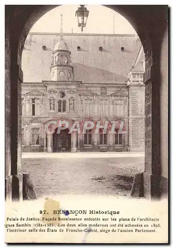 Ansichtskarte AK Besancon Historique Palais De Justice