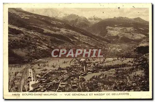 Cartes postales Bourg Saint Maurice Vue Generale Et Massif De Bellecote