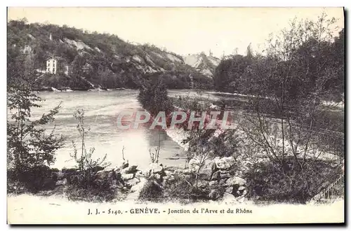 Cartes postales Geneve Jonction De l&#39Arve Et Du Rhone