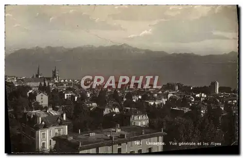 Cartes postales Lausanne Vue Generale Et Les Alpes