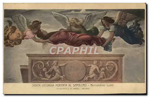 Ansichtskarte AK Santa Caterina Portata Al Sepolcro Bernardino Luini Pinacoteca Di Milano Anges