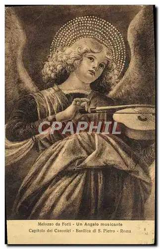 Cartes postales Melozzo Da Forli Un Angelo Musicante Capitolo Dei Canonici Basilica Di S Pietro Roma