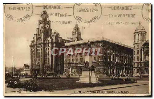 Cartes postales Liver And Cunard Buildings Liverpool