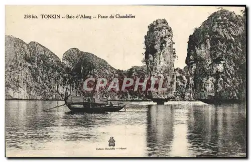 Cartes postales Tonkin Baie d'Along Passe Du Chandelier Vietnam