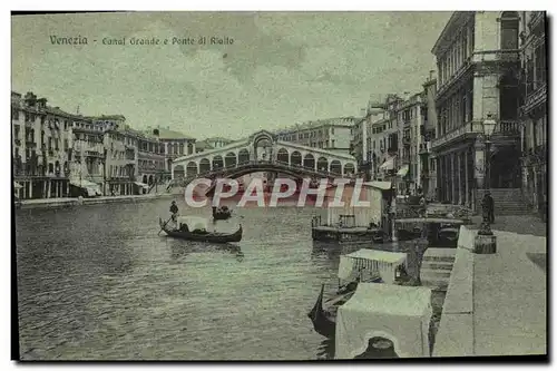 Ansichtskarte AK Venezia Canal Grande E Ponte Di Rialto