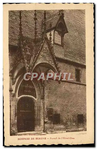 Cartes postales Hospices De Beaune Portail de I&#39Hotel Dieu