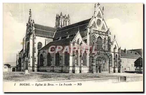 Cartes postales Bourg Eglise de Brou La Facade