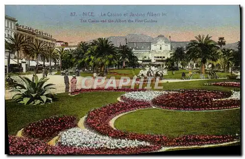 Cartes postales Nice Le Casino et Jardins Albert 1er