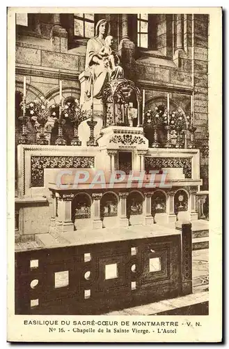 Ansichtskarte AK Basilique Du Sacre coeur De Montmartre Chapelle de la Sainte Vierge L&#39autel