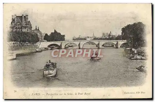 Ansichtskarte AK Paris Perspective sur la Seine le Pont Royal