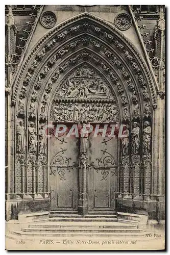 Ansichtskarte AK Paris Eglise Notre Dame Portail lateral sud