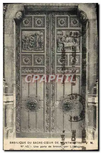 Ansichtskarte AK Basilique Du Sacre Coeur De Montmartre Une porte de brone par L Magne