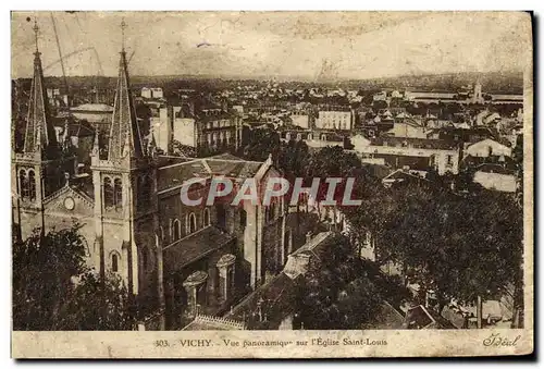 Cartes postales Vichy Vue panoramiques sur l&#39eglise Saint Louis