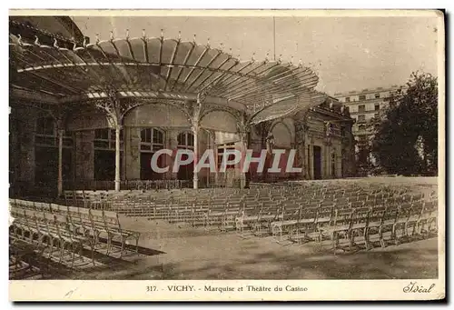 Cartes postales Vichy Marquise et Theatre du Casino