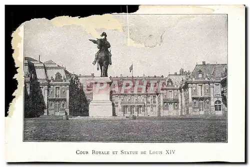 Ansichtskarte AK Cour Royale Et Statue De Louis XIV Versailles