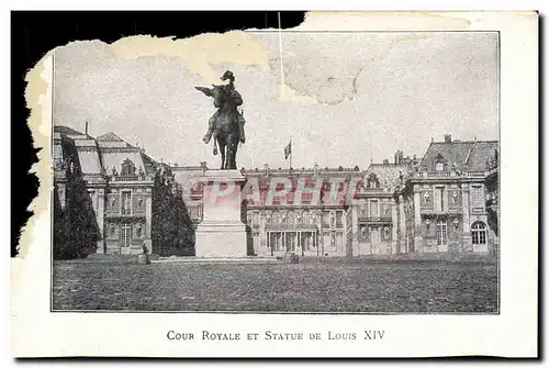 Cartes postales Cour Royale Et Statue De Louis XIV Versailles