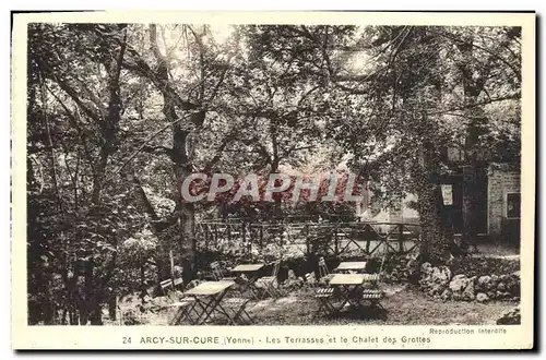 Cartes postales Arcy Sur Cure Les Terrasses et le Chalet des Grottes