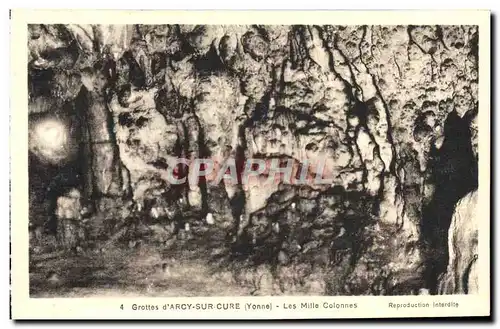 Cartes postales Grottes d&#39Arcy Sur Cure Les Mille Colonnes