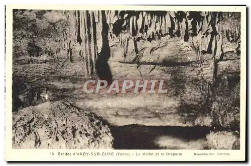 Cartes postales Grottes d'Arcy Sur Cure Le Vellot et la Draperie