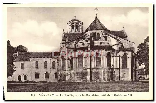 Cartes postales Vezelay La Basilique de la Madeleine cote de I'Abside