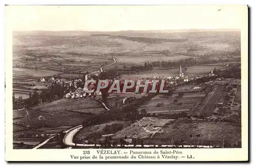 Ansichtskarte AK Vezelay Panorama de Saint Pere Vue prise de la promenade du chateau