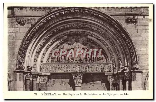 Ansichtskarte AK Vezelay Basilique de la Madeleine Le Tympan