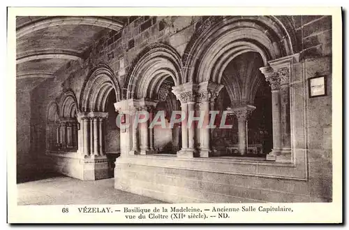 Ansichtskarte AK Vezelay Basilique de la Madeleine Ancienne Salle Capitulaire vue cloitre